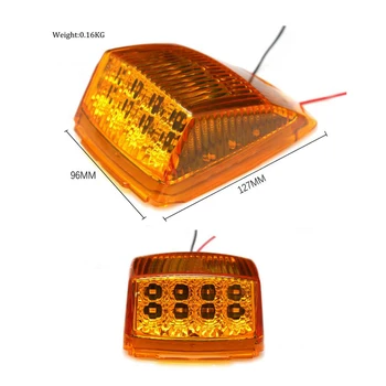 

5pcs 12v 24v Smoked 17LED car roof light Pickup truck lamp Cab Marker Running Clearance Light Kit