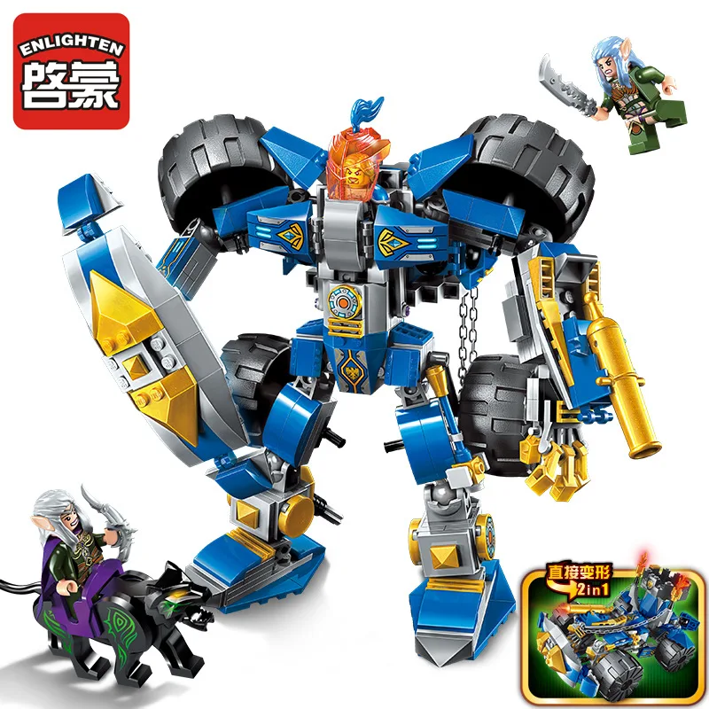 

Enlighten 372pcs Building Blocks War of Glory Castle Knights Machine Knight Bricks Robot Toy Educational Toys