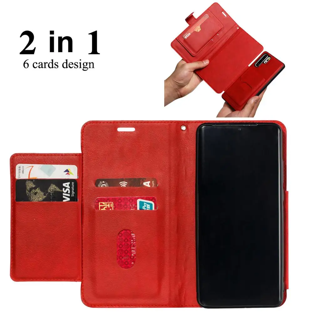 

Magnetic Detachable Removable Phone Cover for Huawei P9 Lite 2018 Durable Leather Purse for Huawei P30 P20 Pro P10Lite Flip Case