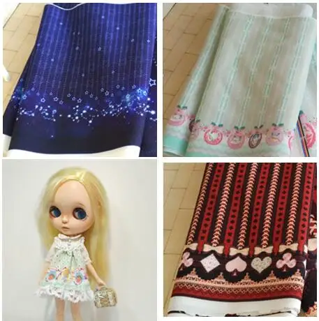 Blyth платье diy Материал DIY Одежда для кукол ручной работы Ткань шитья куклы