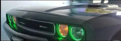 para Dodge Challenger Anéis de Halo Luz de Circulação Multi-cor Kit Led Angel Eyes Rgb Diurna Drl 2008 2009 2010 2011 2020 3 Luzes p/ carro
