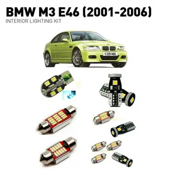 

Led interior lights For BMW m3 e46 2001-2006 14pc Led Lights For Cars lighting kit automotive bulbs Canbus Error Free