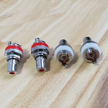 

Hifi audio Panel Mount Rhodium Plated RCA Female Socket plug Jack Audio Amplifier Chassis Phono Connector
