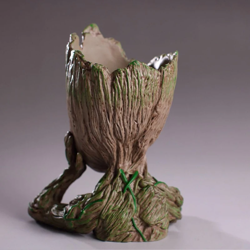 Cute Groot Pen Holder pot PVC Creative Flowerpot Baby Action Figures desk organizer Toy for pencil stationery office accessories (3)