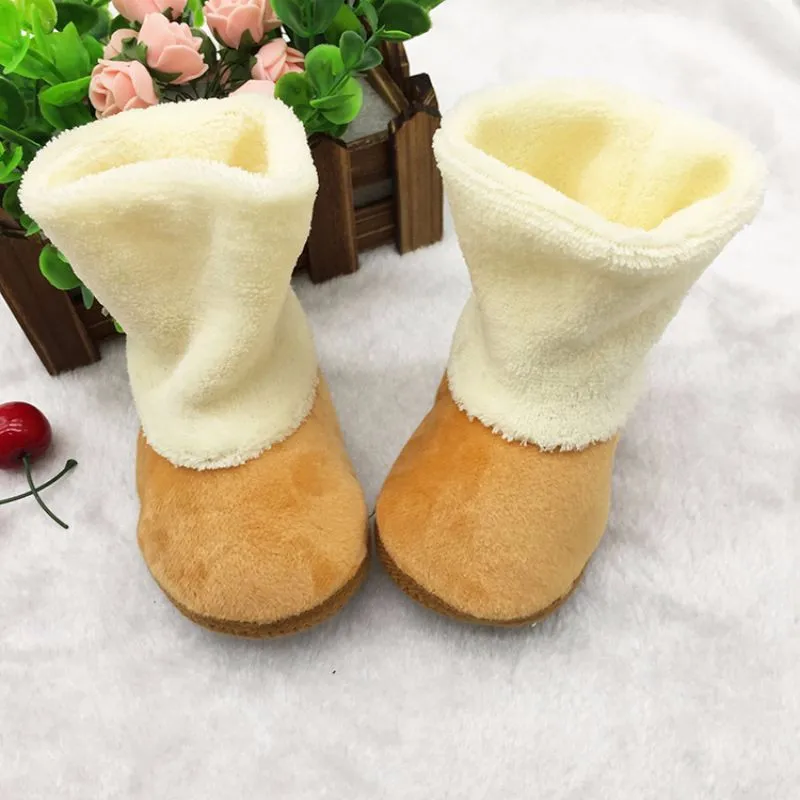 Детские зимние теплые ботинки; хлопковая обувь для маленьких девочек; ботинки для новорожденных