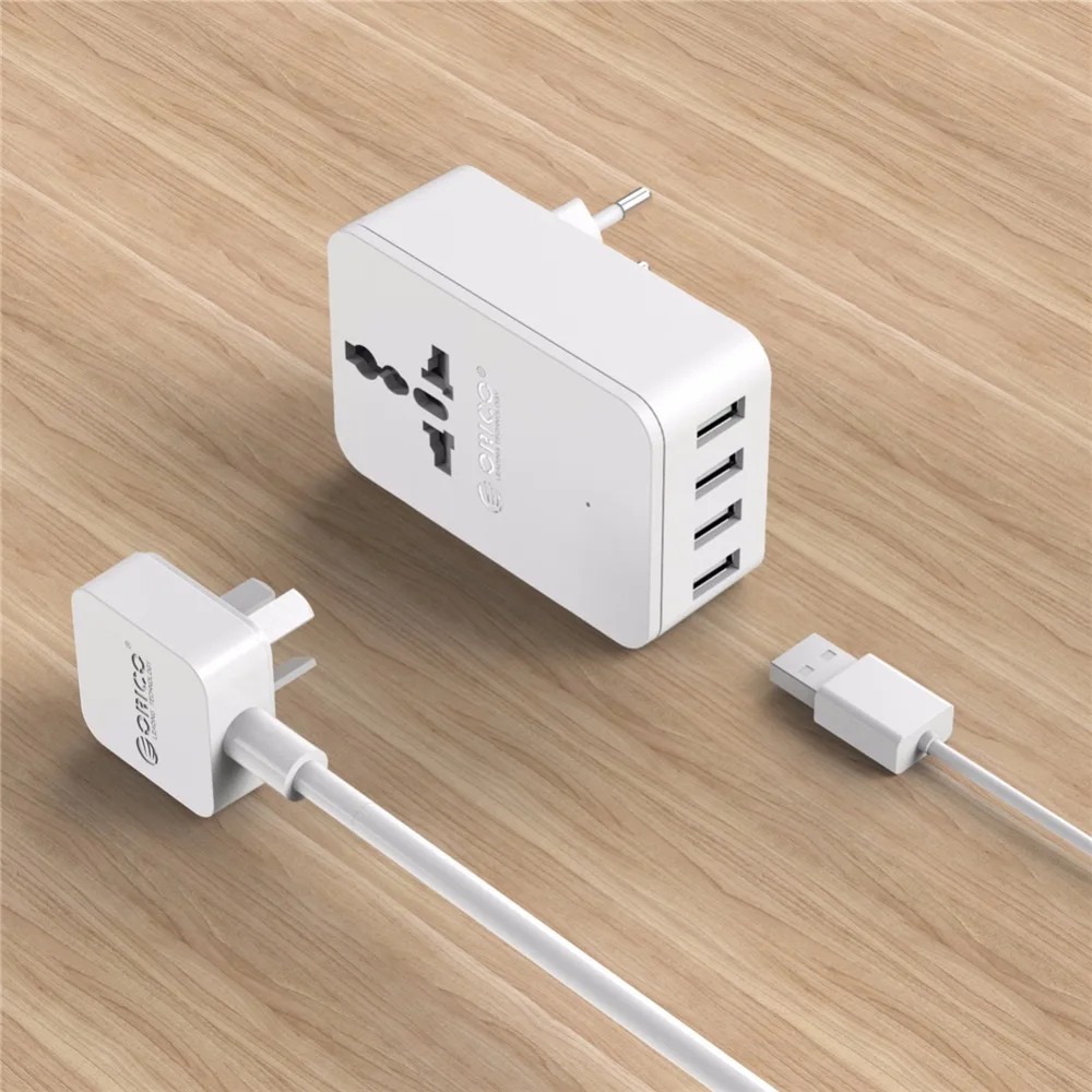 ORICO Универсальный адаптер для преобразования питания с 4 USB 1 AC 20W мульти выходная