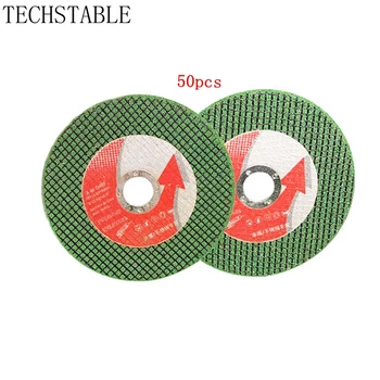 

TECHSTABLE 50Pcs Double mesh stainless steel green cutting blade resin metal grinding wheel angle grinding machine saw blade