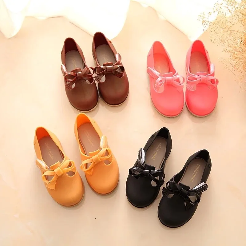 Сандалии для девочек Mini Melissa прозрачные сандалии с большим бантом мальчиков и 14 16