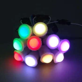 

DC5V ws2811IC 5050SMD 1 LED RGB digital led pixel light diameter 16mm transparent/milky cover led module strings