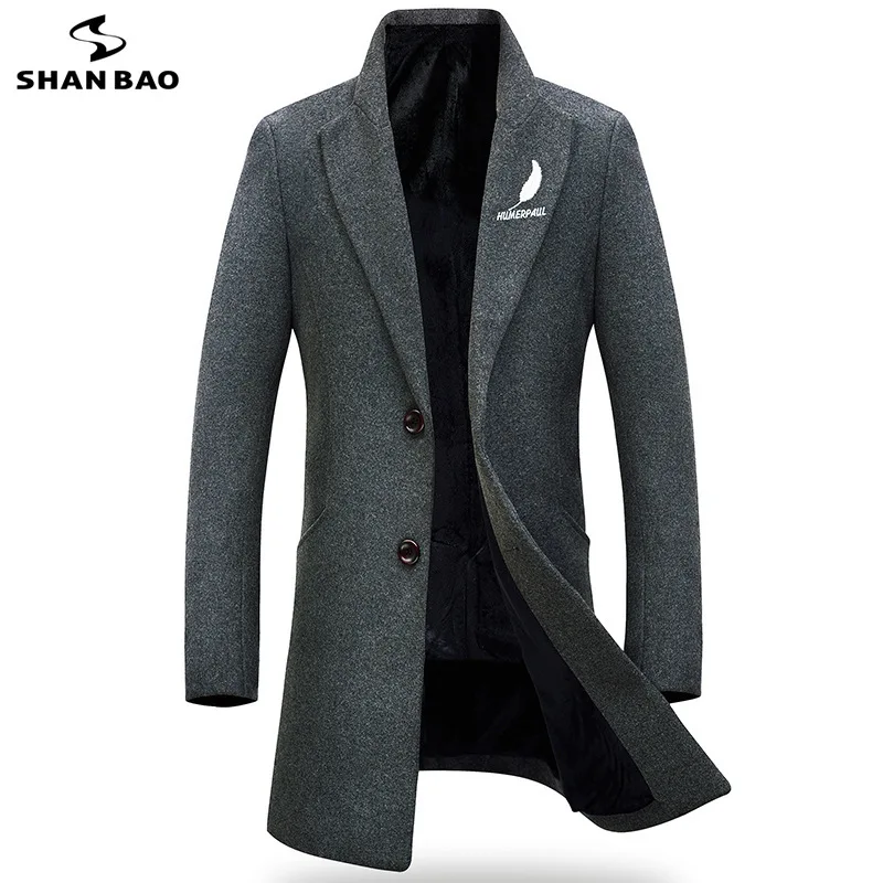 2018 winter plus velvet thickening new style lapel Slim coat coat feather embroidery men's business casual wool coat jacket 2018 winter plus velvet thickening new style lapel Slim coat coat feather embroidery men's business casual wool coat jacket