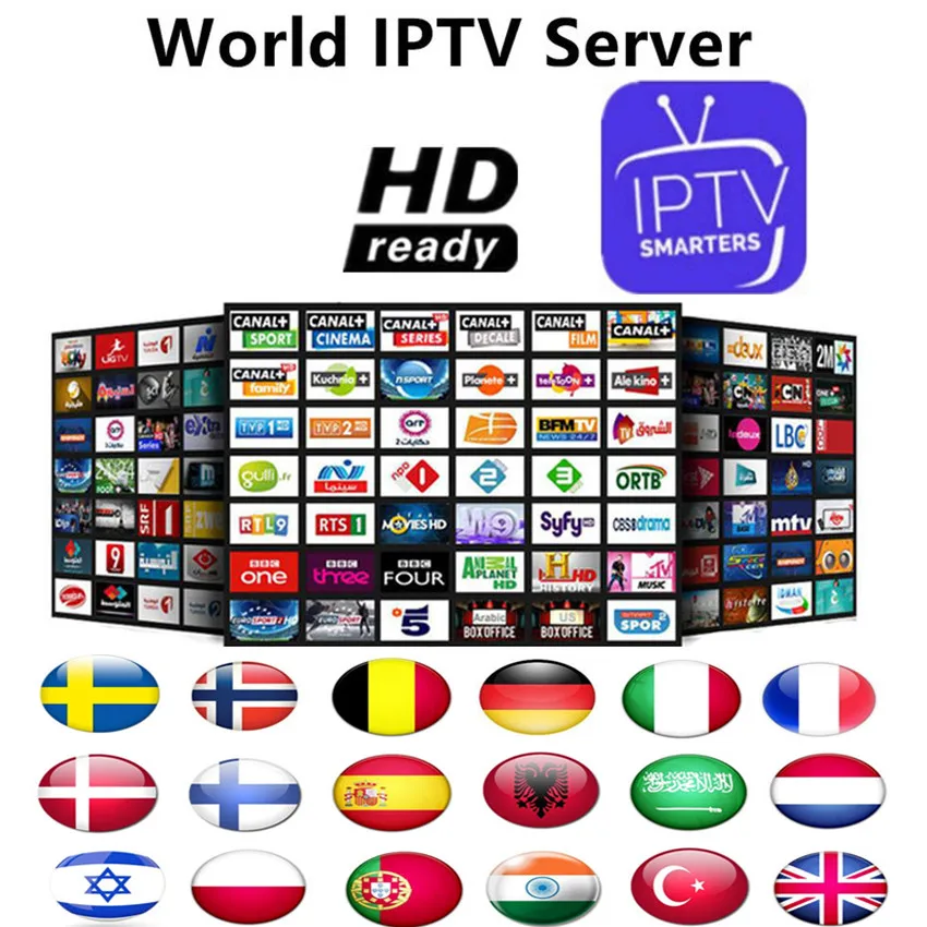 

World IPTV Subscription arabic europe french italian polish albania uk spanish sports iptv code M3U mag free test 1/3/6/12/14M