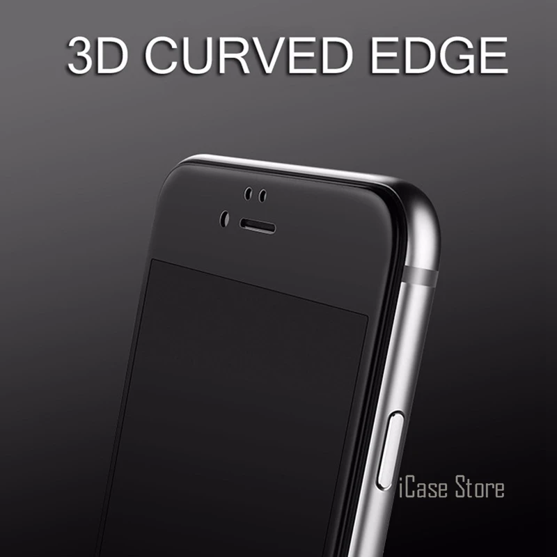 3D круглый изогнутый край закаленное стекло для iPhone 6 S 7 Plus полное покрытие 9 H 0 26 мм