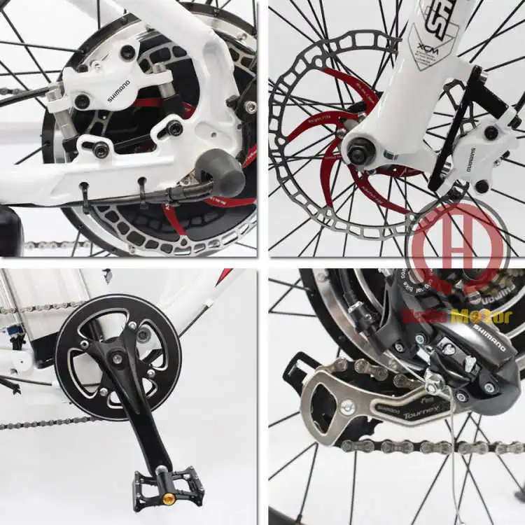 ¡Envío Gratis blanco marco 48 V 1500 W Super X8 Ebike con 48 V 24AH Japón PANA! Batería Li-ion SUSPENSIÓN COMPLETA bicicleta eléctrica