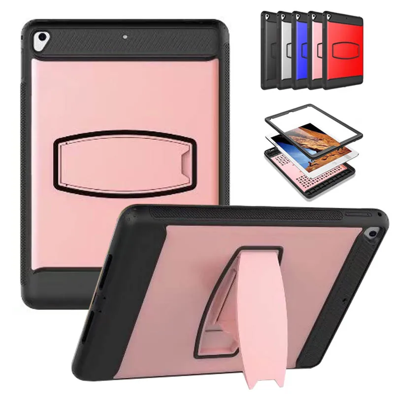 

Full protection Case For apple ipad 9.7 2017 2018 Kids Safe Shockproof Heavy Duty TPU Hard Cover kickstand A1822 A1823 A1893