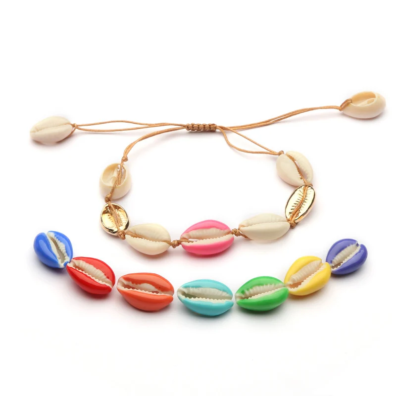 

NIUYITID 2019 New Colorful Seashell Bracelets For Women Simple Sea Style Cowrie Fashion Beach Jewelry bransoletka muszelki