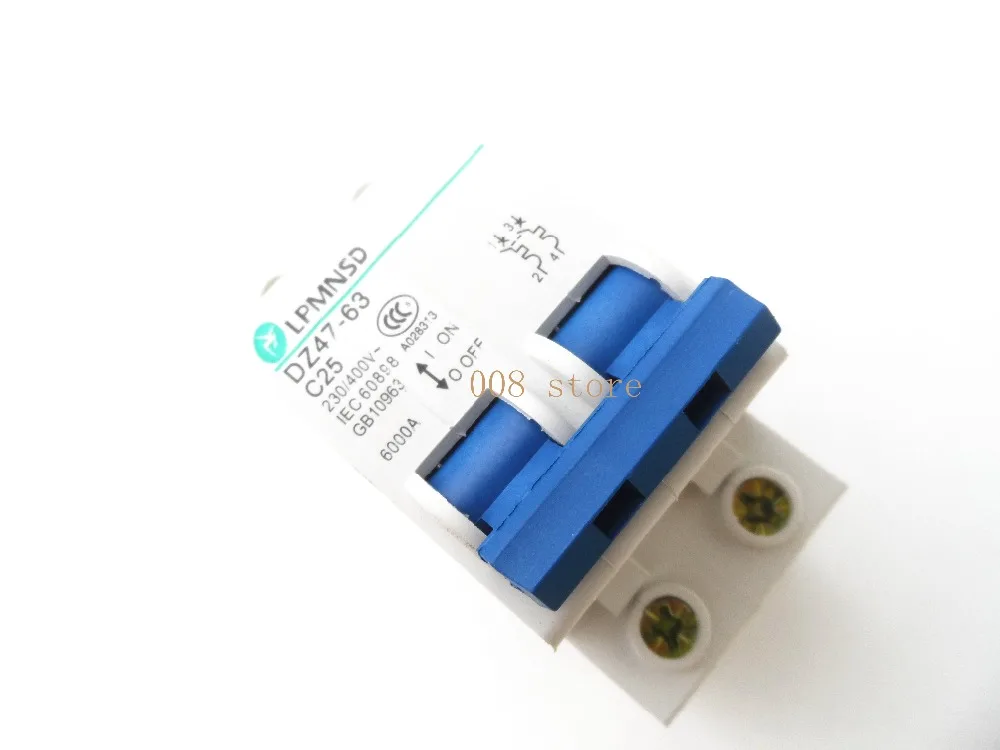 2P 63A AC 440V автоматический выключатель MCB C кривой|circuit breaker mcb|circuit breaker63a 2p |