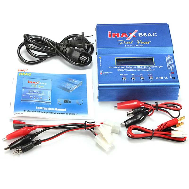 

Dual Power IMAX B6AC Lipo Battery Adapter Professional Balance Charger Discharger + Power Supply + Set Tamiya Line for RC Models