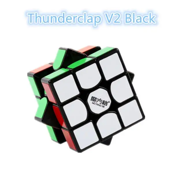 Cuber speed 3x3x3 Thunderclap V2 Mofangge волшебный куб скоростная головоломка 56 мм игрушки для конкурса для детей - Цвет: black