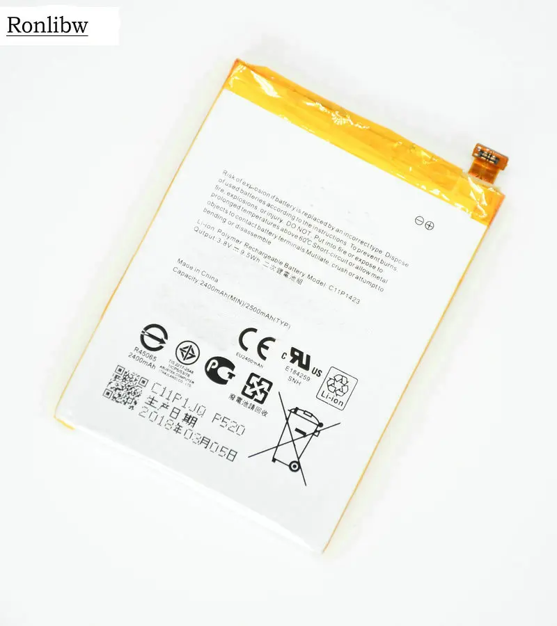 Аккумулятор Ronlibw для Asus Zenfone ZE500CL Z00D 2400 мАч 9.5Wh C11P1423|Аккумуляторы мобильных