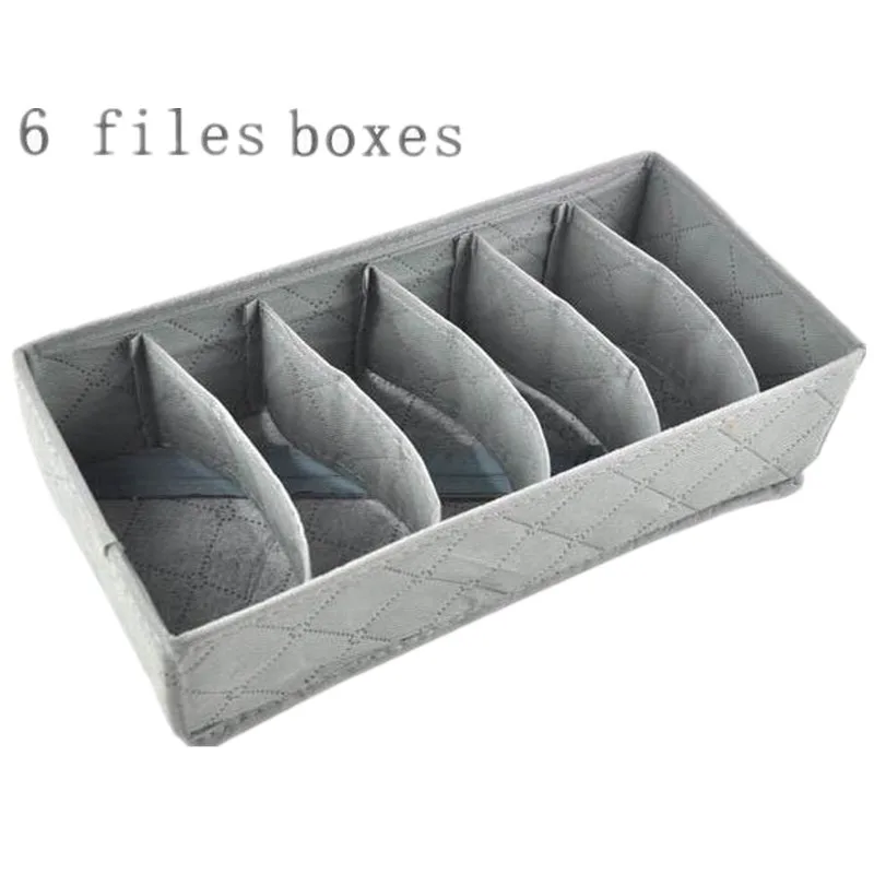 

Nonwoven home storage box underwear organizer boxs bra necktie socks Folding container organizers Various Grid Design Simple