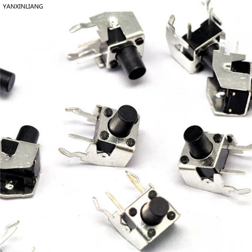 

100PCS 6x6x7.0mm Right Angle 2 Pin Momentary Tactile Tact Push Button Switch