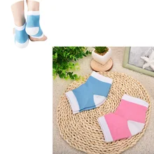 Лечение горячей гладкой уход для ног стелька Гелеобразные напяточники носки Модные уход за кожей ног протекторы синий 1 пара