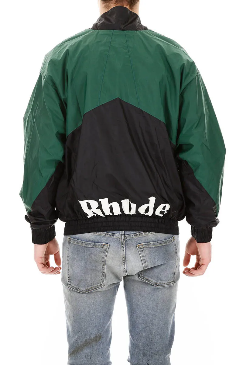 RHUDE черная зеленая красная стеганая куртка осень зима теплая Мужская Женская 1:1 куртка на молнии эластичная талия Повседневная Летающая куртка