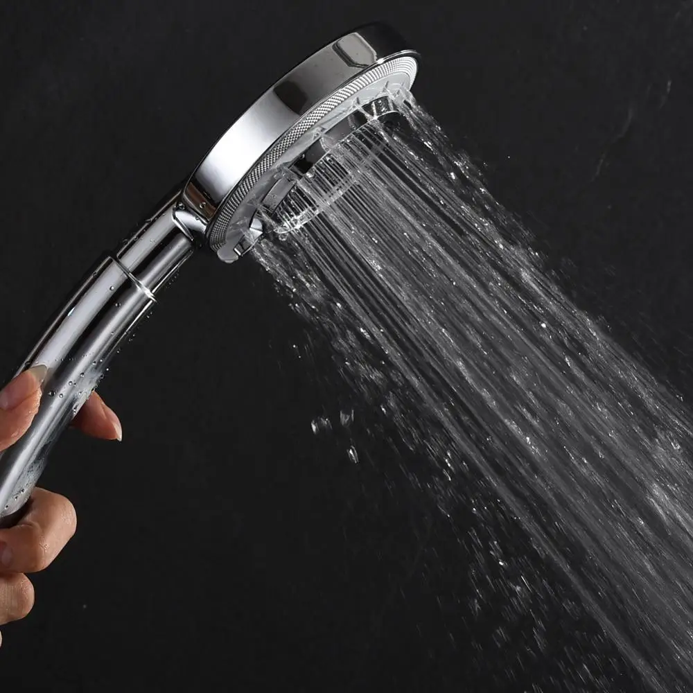 Free shipping ABS chrome water saving pressure boost handheld shower  Spa water pressure shower head Detachable can be cleaned