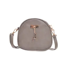2020 Women Fashion Pu Leather Handbag Shoulder Bag Deer Zipper Decoration Casual Tote Ladies Solid Fashion Messenger Bag #BL4 deer detail pu bag