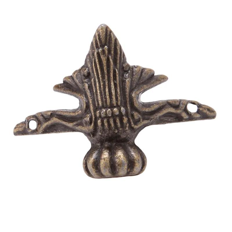 4pcs/set Antique Brass Jewelry Chest Wood Box Decorative Feet Leg Corner Protector Vintage Decoration Furniture Accessories 4pcs/set Antique Brass Jewelry Chest Wood Box Decorative Feet Leg Corner Protector Vintage Decoration Furniture Accessories