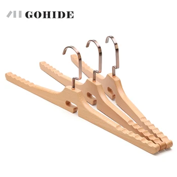 

JUH A Space Saving Hanger Natural Wooden Cloth Hanger Hook Magic Clothes Hanger Multifunctional Wardrobe Trousers Hangers