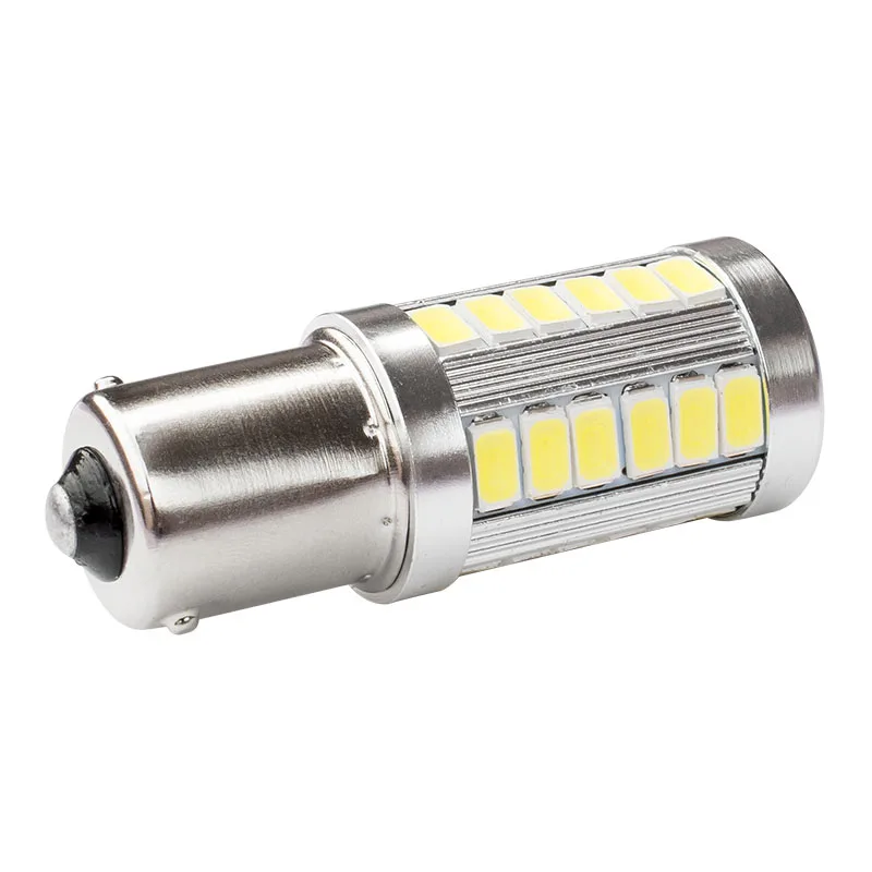 1PCS 1156 P21W BA15S 33 SMD 5630 5730 LED Car Backup Reserve Lamp Auto Brake Bulb 33SMD Daytime Running Light White Red Yellow