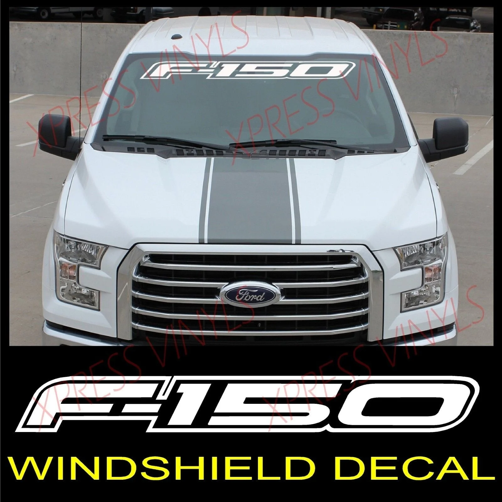 

For FORD F-150 Windshield Window Vinyl Decal Sticker Outline Vehicle Logo 40"