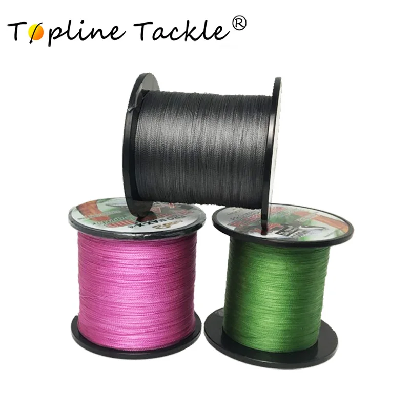 

Topline Tackle New 1000M Braided PE Fishing Line Super Strong 4 Strands Fish Wire For Sea Fishing Carp Brand Fish Rope Cord