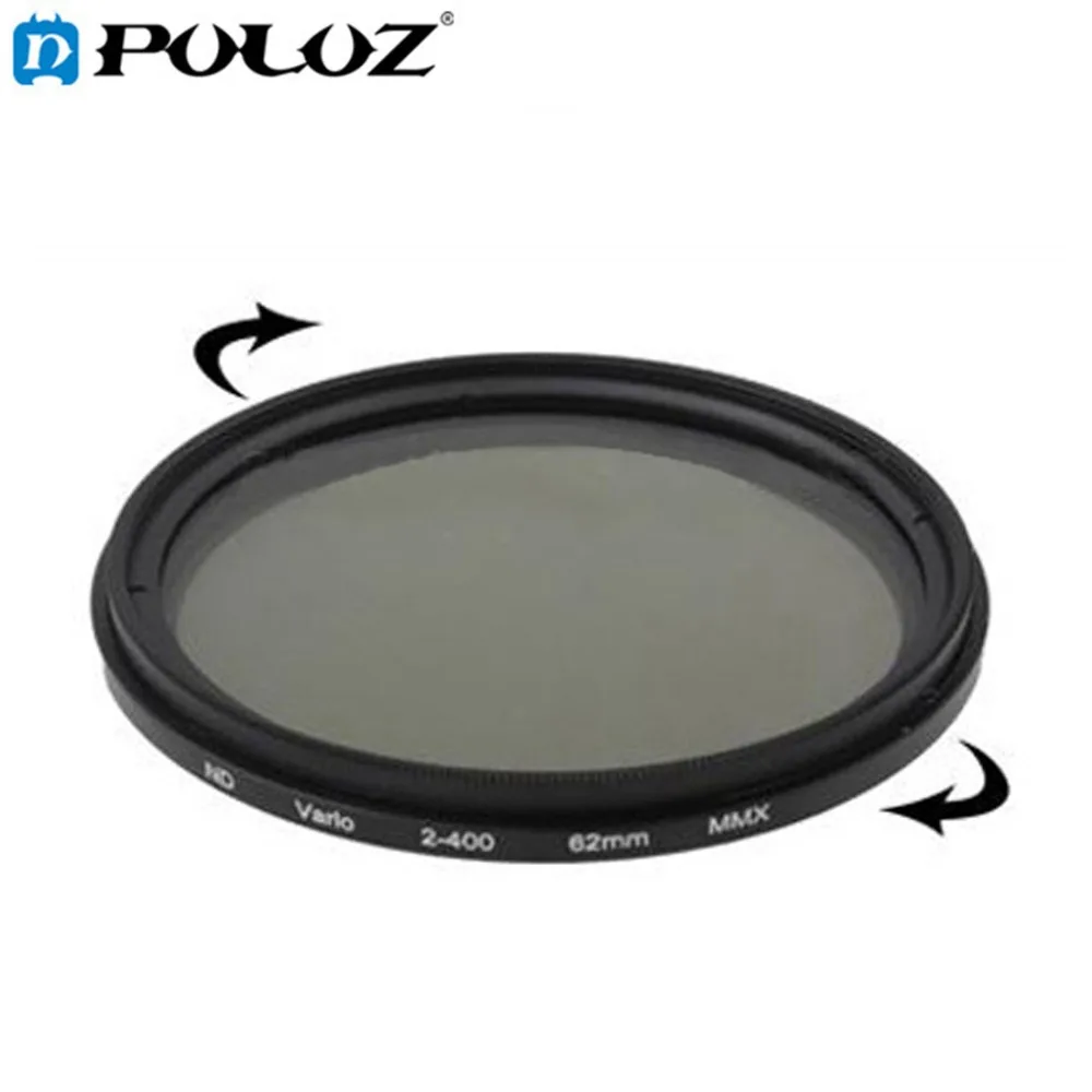 62mm ND Fader Neutral Density Adjustable Variable Filter ND 2 to ND 400
