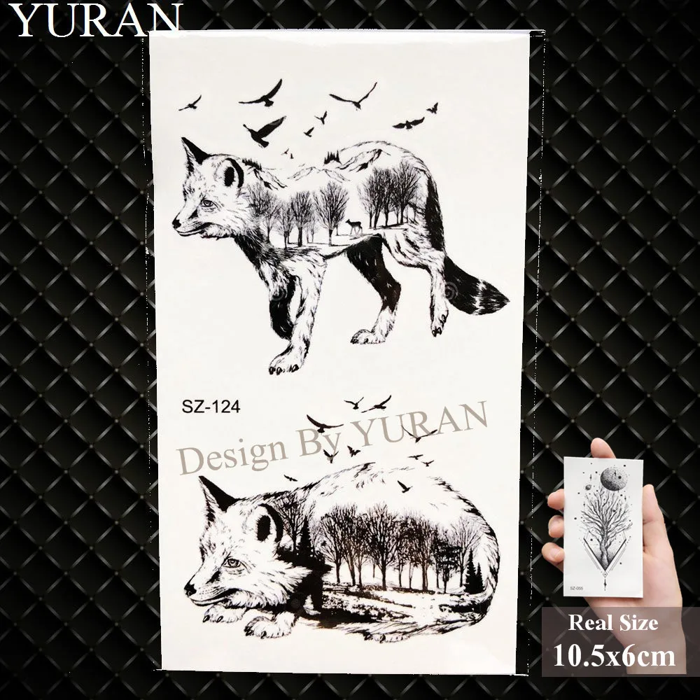 YURAN DIY поддельные геометрические треугольные татуировки женщины хип хоп