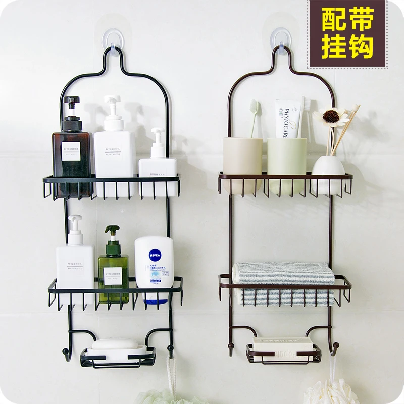 

Bathroom shampoo soap rack&Kitchen wall - style dressing storage rack.