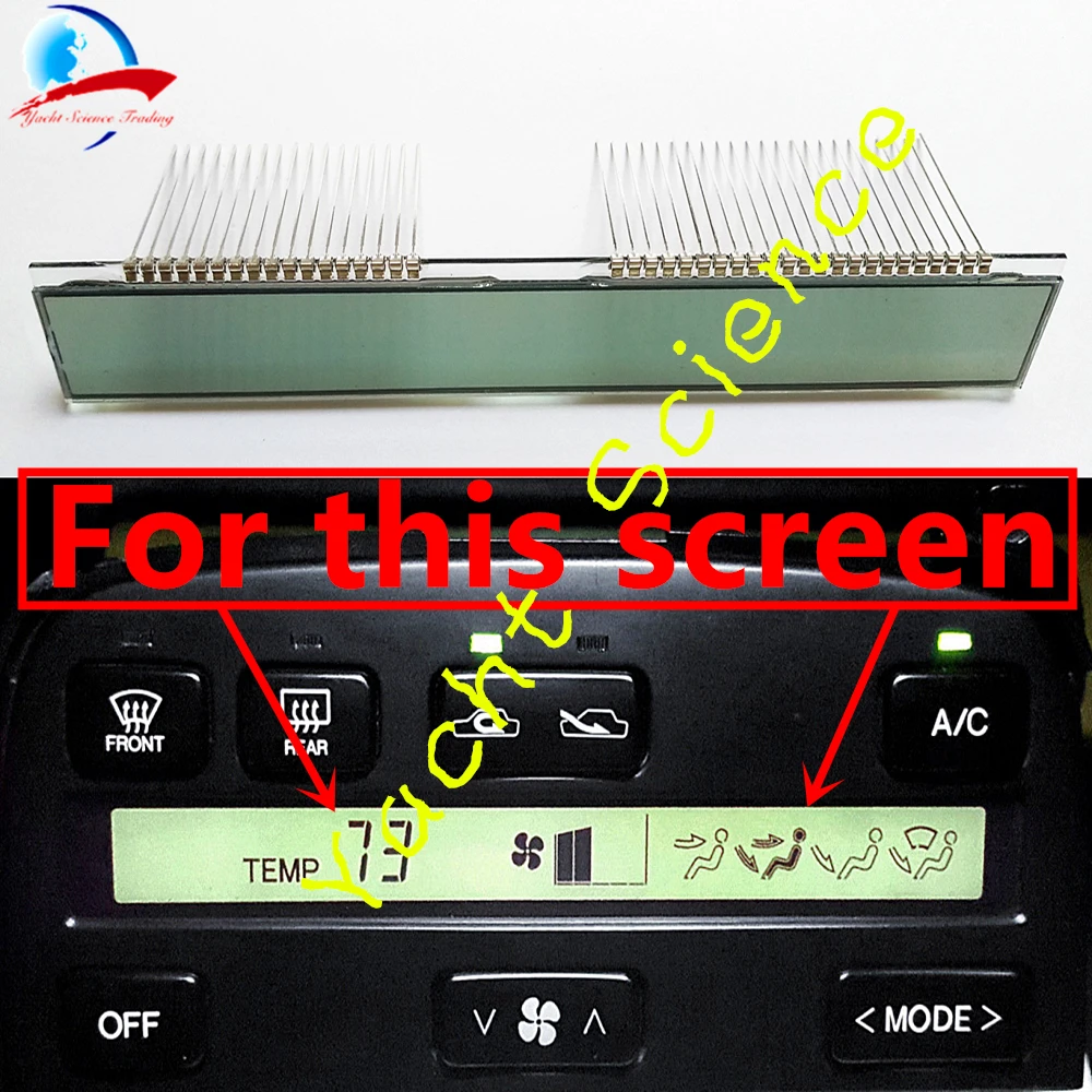 

Car 40 pins LCD Display Replacement Climate Control Air Conditioning AC A/C Screen Pixel Repair For 1992-1996 Lexus SC300 SC400