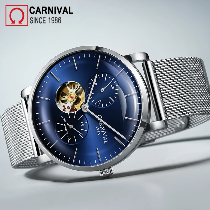 كرنفال جديد 2018 التلقائي ووتش الرجال بسيطة رجل توربيون ساعات آلية 30 M للماء ساعة ساعة معصم montre أوم كرنفال جديد 2018 التلقائي ووتش الرجال بسيطة رجل توربيون ساعات آلية 30 M للماء ساعة ساعة معصم montre أوم