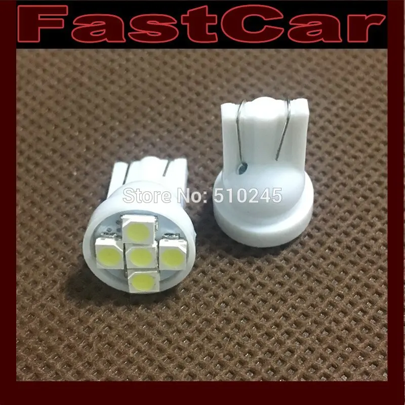 

1000x White blue red green yellow Car LED T10 5 LEDS SMD 194 5SMD W5W Wedge 3528 car signal light Lamp Bulb Free shipping