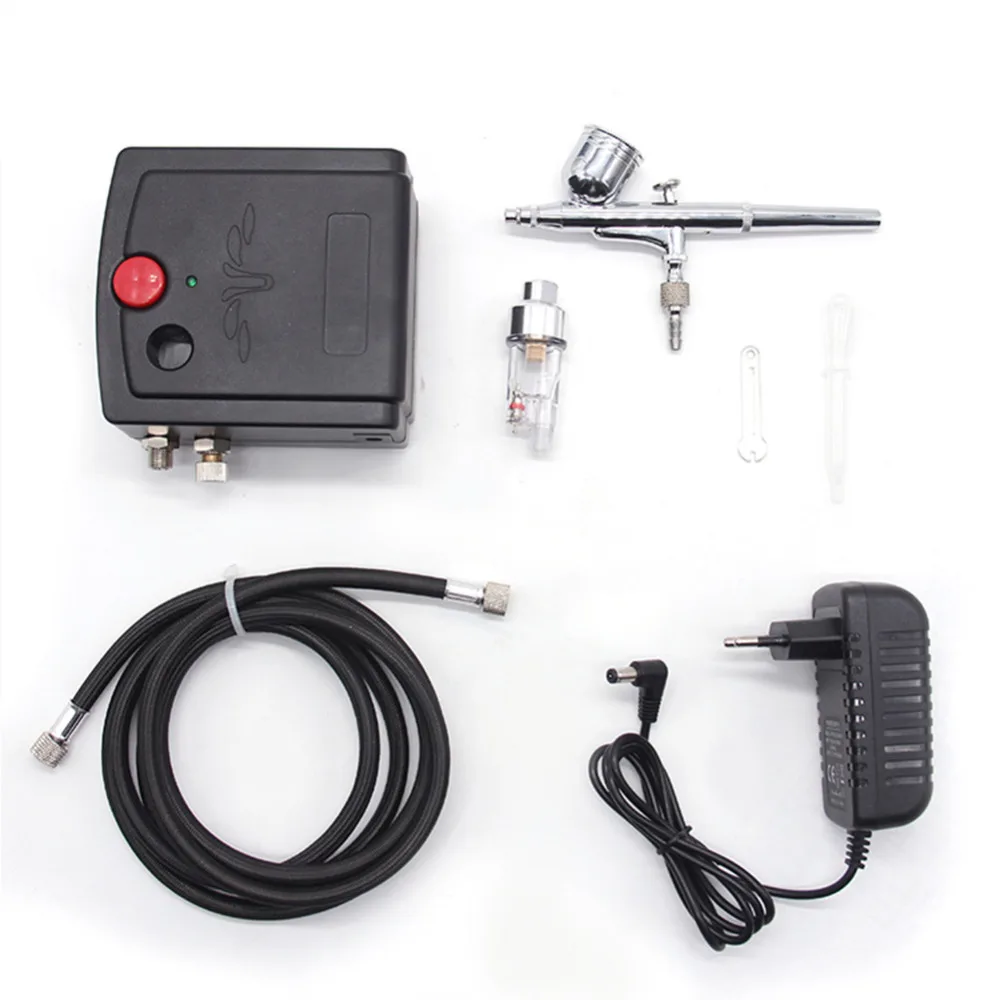 Dual Action Airbrush Spray Gun Air Compressor Kit Art Painting Tattoo