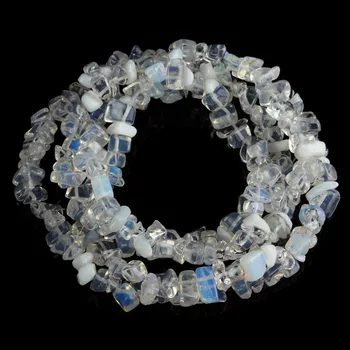 

1Strand Approx.80cm/31.5" 8-12mm Natural Semi Precious Irregular Gravel Argenon Opalite Quartz Stone Beads DIY Jewelry F2077