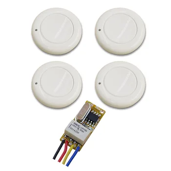 

White Color Small Relay Remote Control System 3.5V-12V Miniature Receiver Normally Open Closed Common Subminiature 315/433MHZ