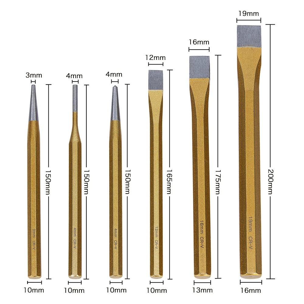 Liga de Aço Mesmo para Pedra de Metal Profissional Escultura Cinzéis Faca Perfurador Cr-v Ferramentas Manuais Cinzel Faça Você Concreto Alvenaria