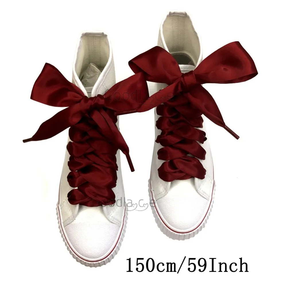 150cm/ 100cm of Extra Wide of Flat Shoe Laces Ribbon Laces of Satin 4CM Wide