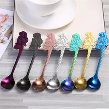 

Dessertspoon Food Grade Ice Spoon Candy Teaspoon Kitchen Supplies Tableware 1 Pcs Stainless Steel Mermaid Coffee Spoon