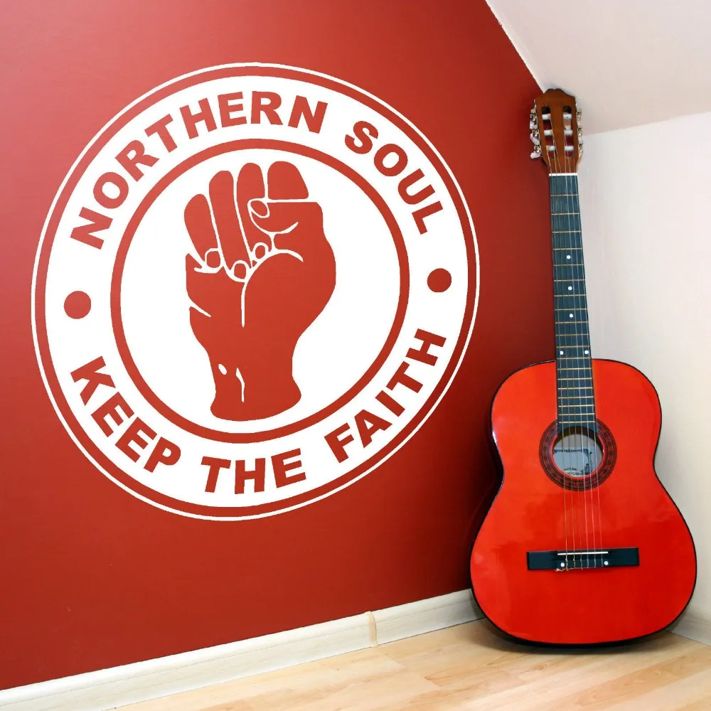 NORTHERN SOUL KEEP THE FAITH LOGO Vinyl wall art sticker Home decor Bedroom Living Room Wall Decals Mural Wallpaper D354 | Дом и сад
