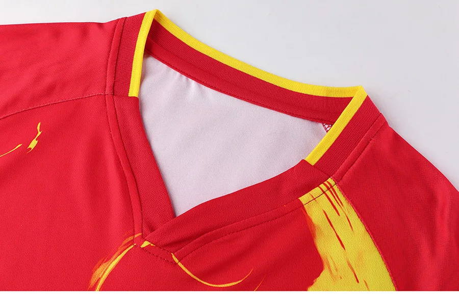 Мужская/Женская китайская футболка для настольного тенниса с драконом, китайская футболка для пинг-понга, набор для настольного тенниса, спортивная одежда, униформа 225