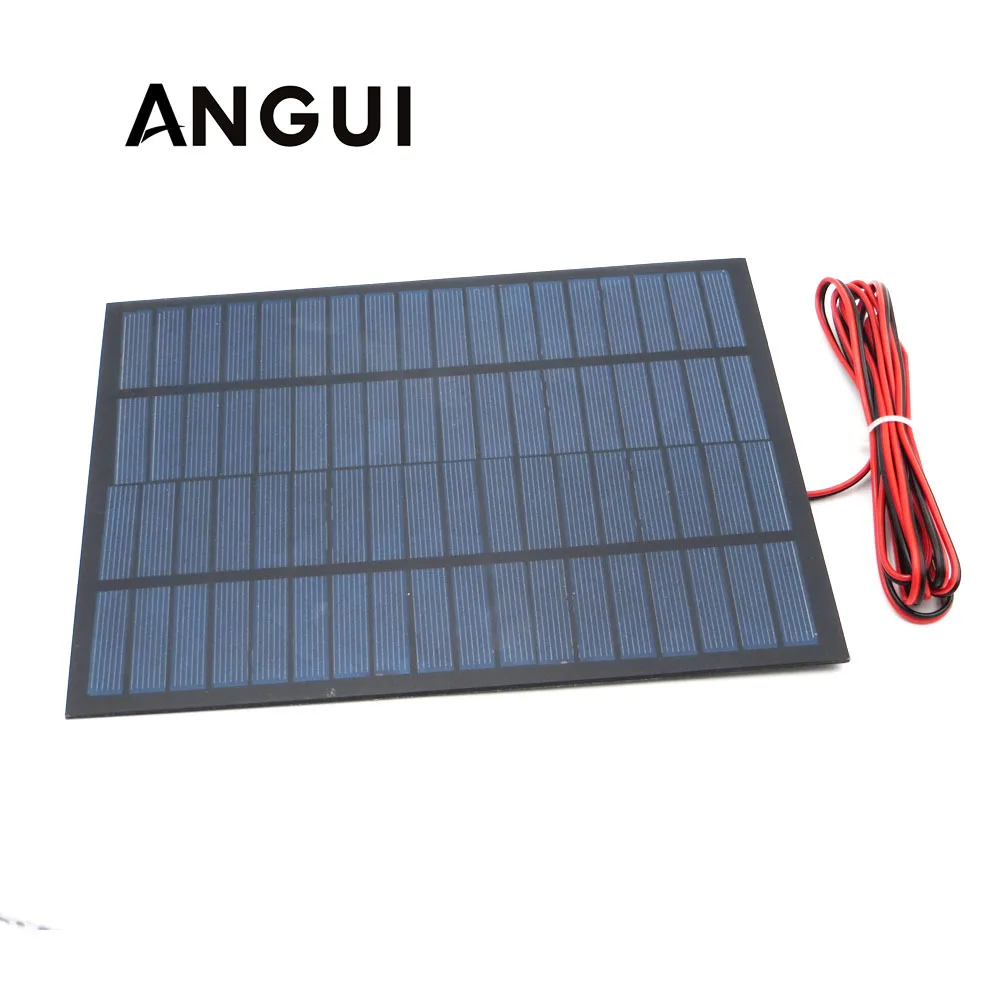 

18V 5Watt with 200cm extend cable Solar Panel Polycrystalline Silicon DIY Battery Charger Module Mini Solar Cell wire toy