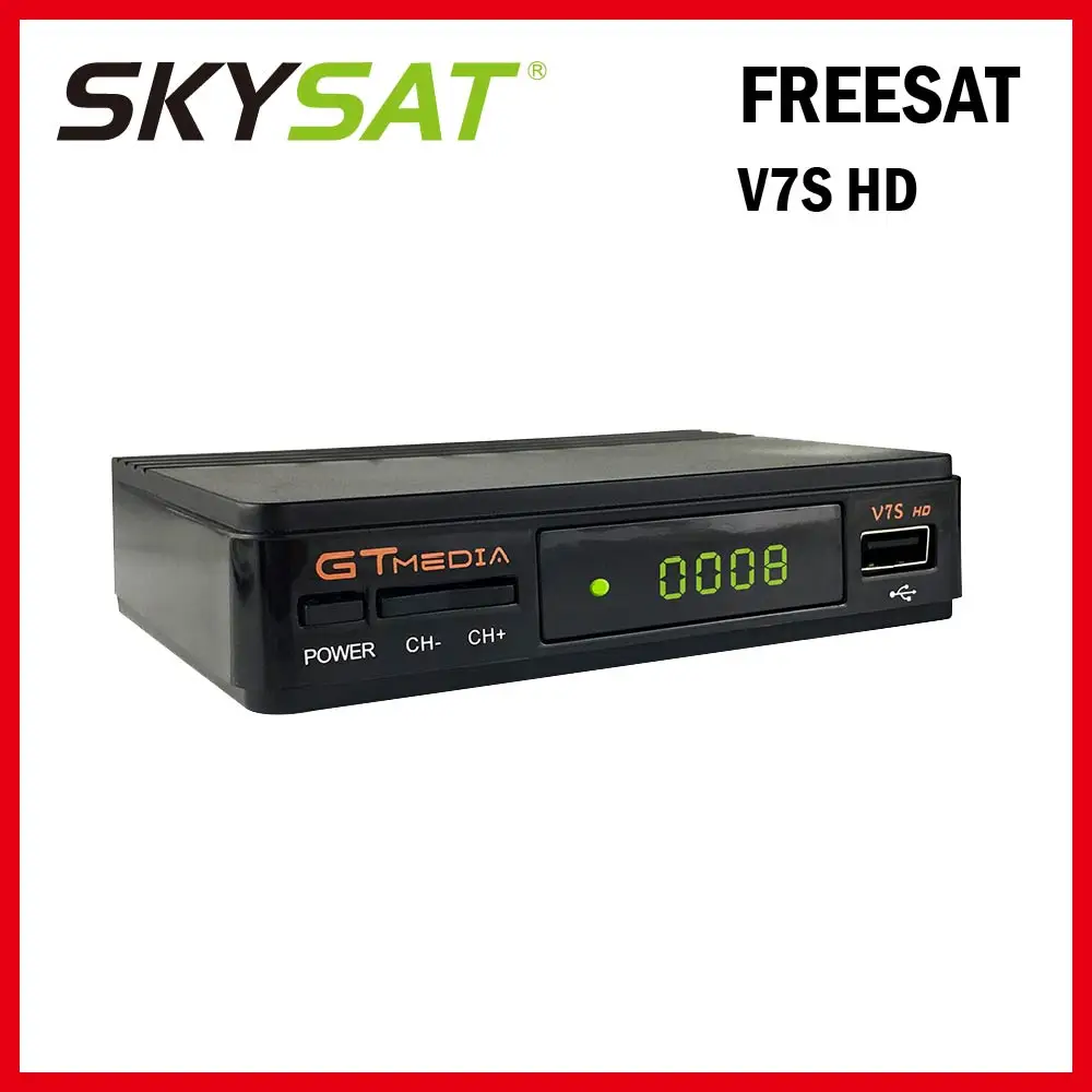 

FREESAT V7S HD DVB S2 Cline Satellite Receiver Support CCCam Cline Newcamd PowerVu Biss WiFi 3G Youtube USB PVR GTMEDIA V7S
